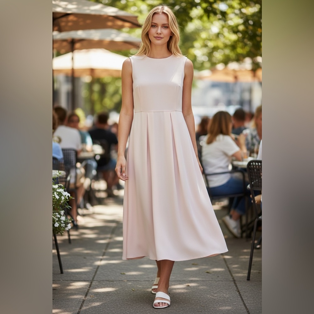 Calvin Klein Soft Pink Maxi Dress. NWOT